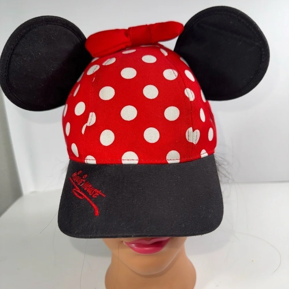Disney Parks Minnie Mouse Ears Baseball Cap Hat Disneyland